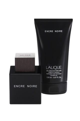 Lalique Encre Noire 3.3 oz EDT & 5.07 oz Shower Gel Gift Set