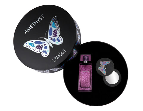 Lalique Amethyst 3.3oz EDP & Mirror Gift Set