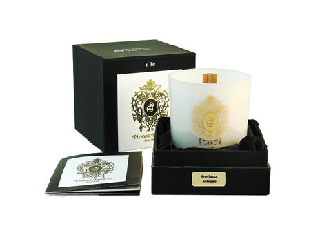 Tiziana Terenzi Arethusa - White Glass Gioconda Single Wooden Wick