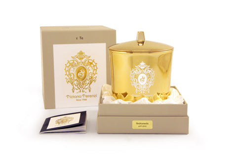 Tiziana Terenzi LUNA Andromeda - Gold Glass Foco Double Wooden Wick with Lid